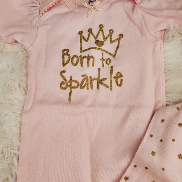 Baby Girl's Born to Sparkle 6-9 month Outfit - Picture 4 of 5
